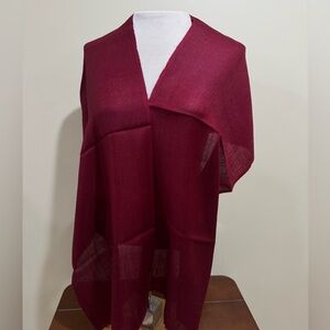 Pashmina muffler soft maroon/dark red color straight from the weaver - 72”/14.5”